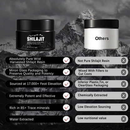 Shilajit Pure Himalayan Resin | 50g Golden Grade Organic Supplement for Energy & Immune Support