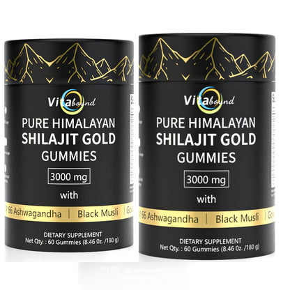 Vitabound Shila Gummies 3000 MG | 85+ Trace Elements | Energy & Relaxation | With Zinc, Aloe Vera, Black Fungus & Schisandra | 60 Gummies