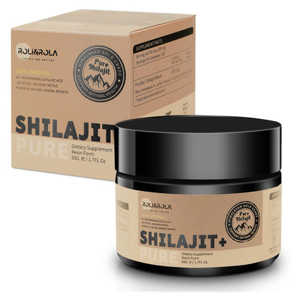 ROLI&ROLA Premium Shilajit Resin - 50g | Pure Himalayan Energy & Wellness Supplement