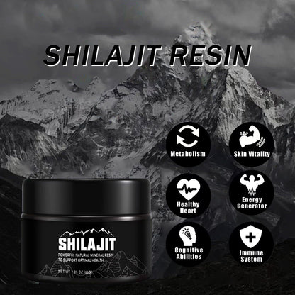 Shilajit Pure Himalayan Resin | 50g Golden Grade Organic Supplement for Energy & Immune Support