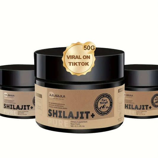 ROLI&ROLA Pure Himalayan Shilajit Resin – 100% Natural Energy & Vitality Boost | 85+ Trace Minerals & Fulvic Acid | 3-Pack (1.76oz Each)