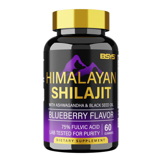 BSYS Shilajit Gummies 60's - Boost Energy, Vitality & Wellness