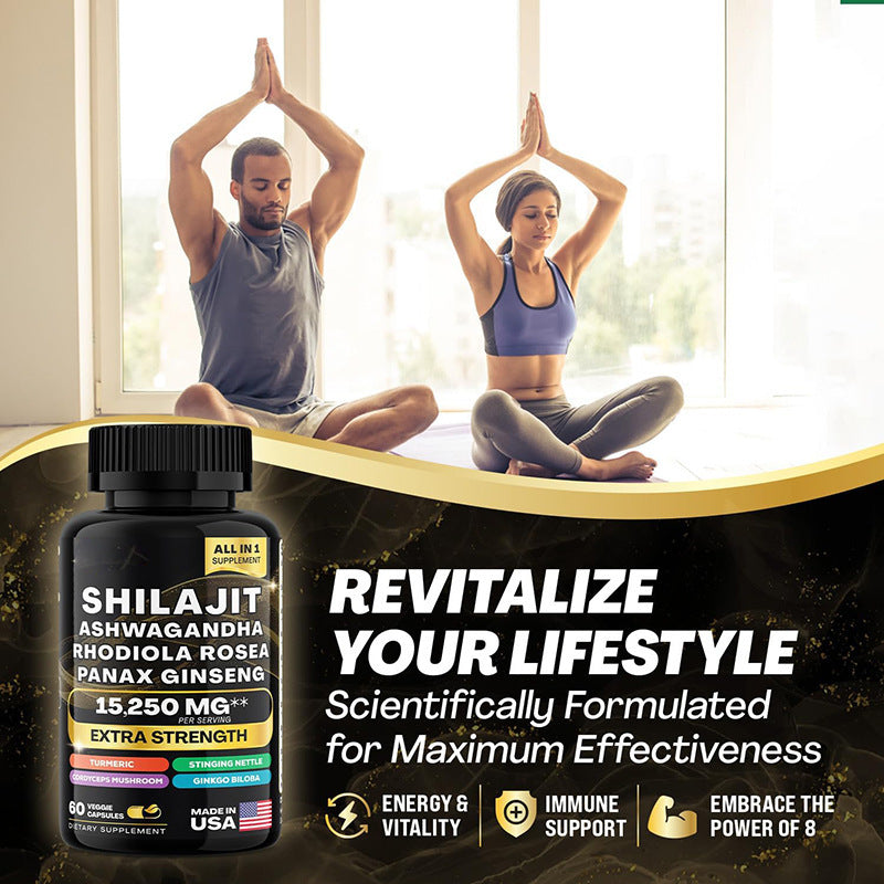 Shilajit Pure Himalayan 9000MG + Ashwagandha & Energy Boosters.