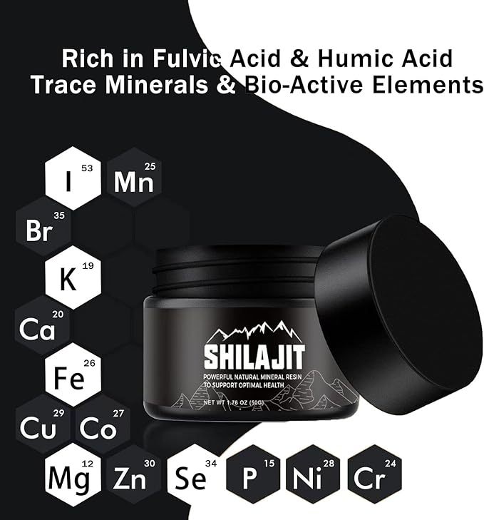 Shilajit Pure Himalayan Resin | 50g Golden Grade Organic Supplement for Energy & Immune Support