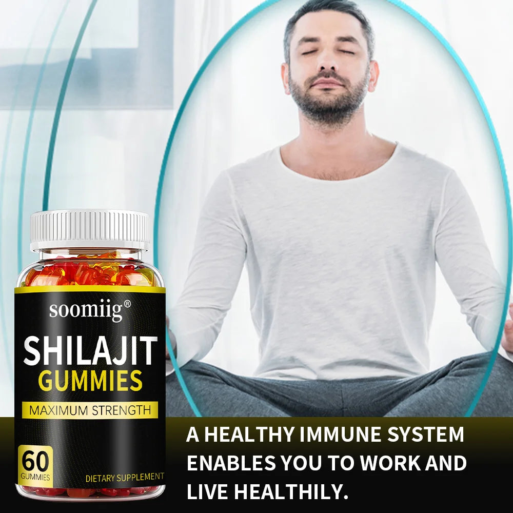 Shilajit Gummies - Boost Energy, Endurance, Muscle Recovery & Stress Relief