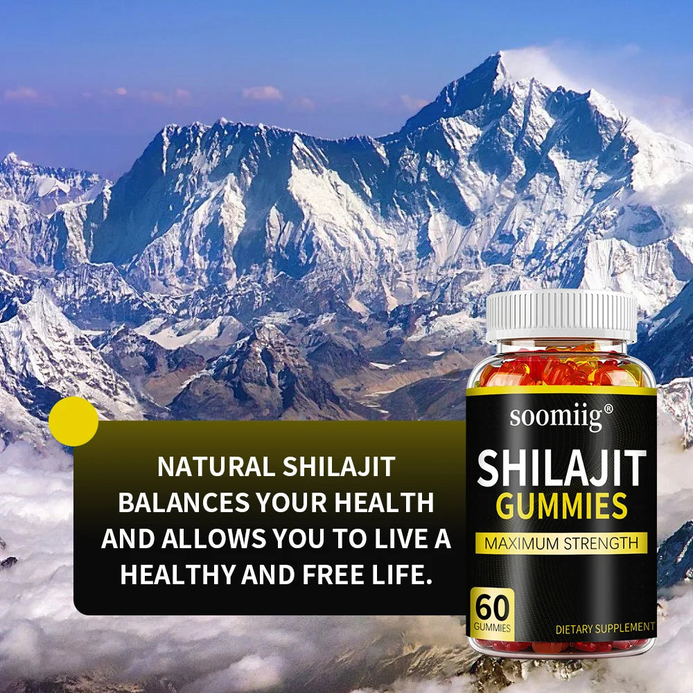 Shilajit Gummies - Boost Energy, Endurance, Muscle Recovery & Stress Relief