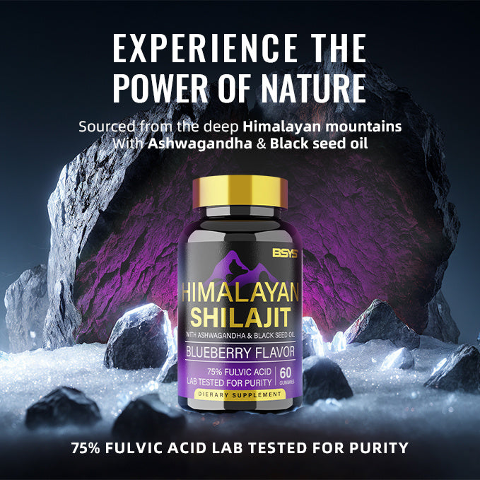 BSYS Shilajit Gummies 60's - Boost Energy, Vitality & Wellness